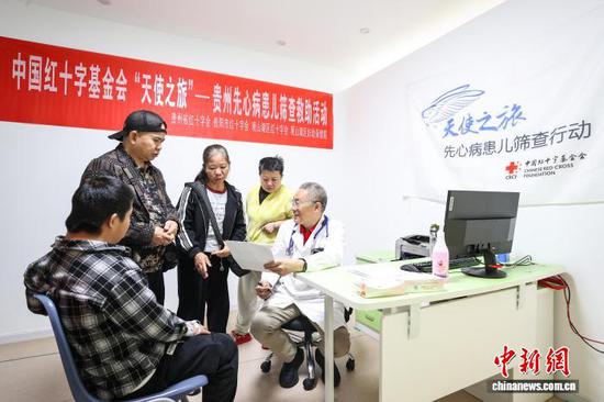 图为专家为儿童进行筛查。中新社记者 瞿宏伦 摄