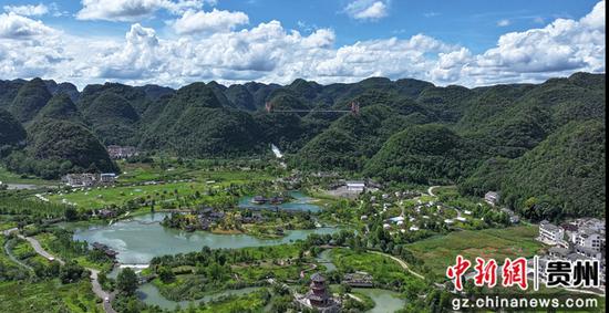 航拍神泉谷景区。