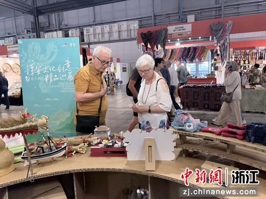 杭州淳安文创首次亮相意大利米兰国际手工艺博览会。淳安县委宣传部供图
