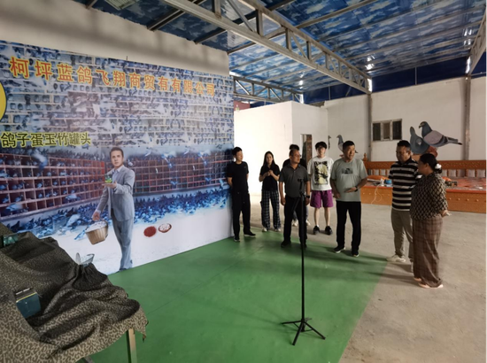 实地观摩指导鸽子蛋系列产品生产。