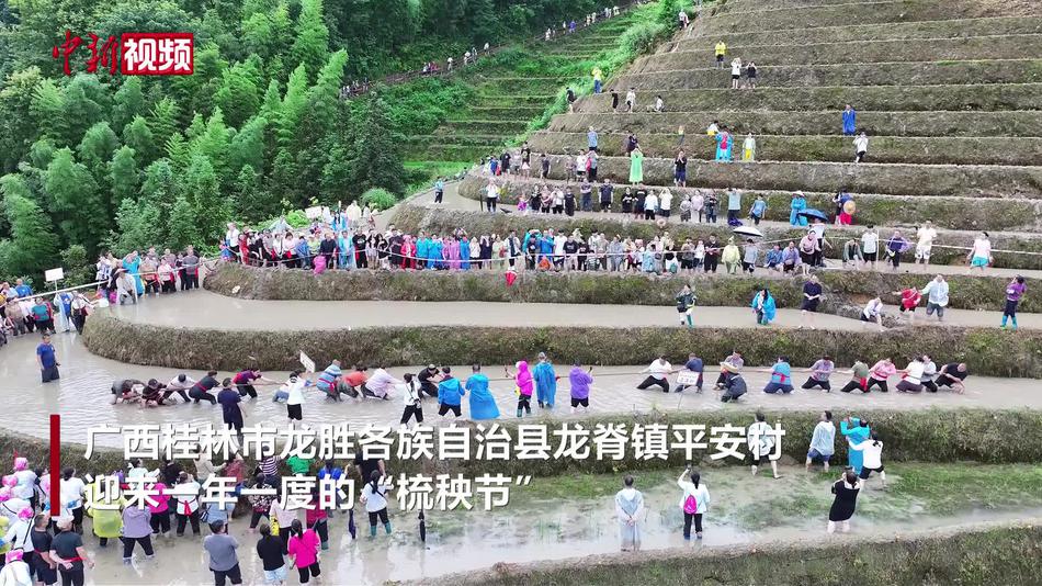 广西龙胜梳秧节：云端梯田趣味拔河 千年农耕古俗引客来