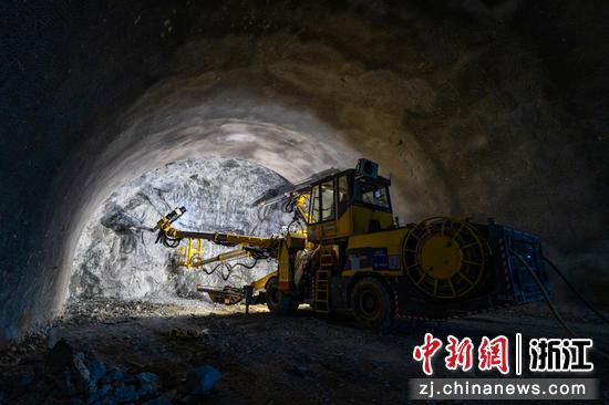 义龙庆高速丽水段项目道太隧道施工现场。浙江交通集团&nbsp;供图