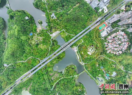 绿意盎然的观山湖公园 。吴林燚 &nbsp;摄