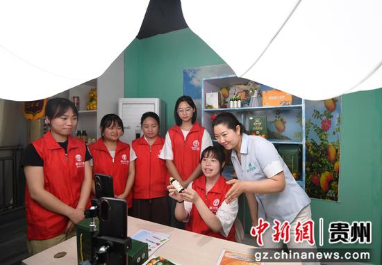 7月9日，在贵阳市南明区嘉安月嫂科技有限公司的网络创业直播培训现场，职业培训教员正指导学员们如何开展网络营销。