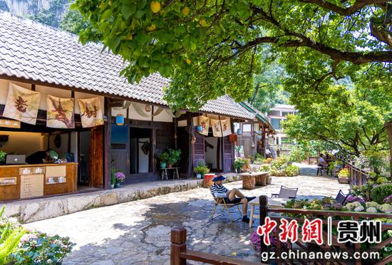 黔西市新仁乡化屋村“老杏树人家。陈颖 摄