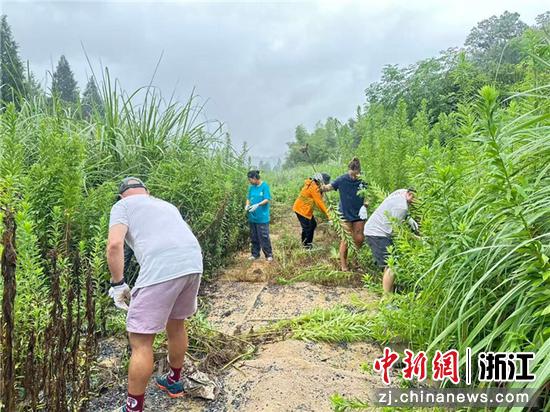 清理现场。黄湖镇供图 清理现场。黄湖镇供图