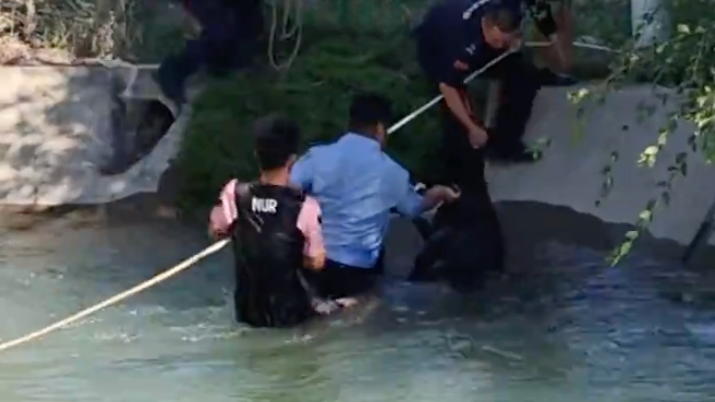 新疆伊宁：牧民5只羊溺水，民警涉水捞起并做心肺复苏