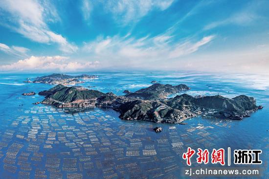 浙江舟山，“海上牧场”全景。包仁泉&nbsp;摄