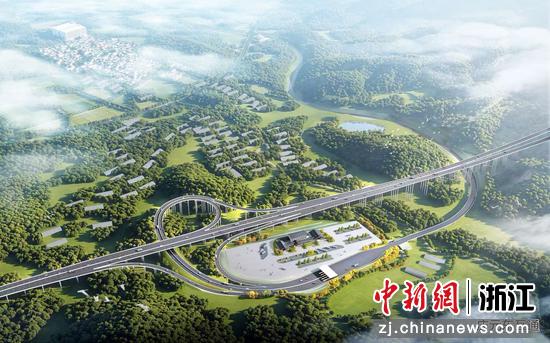 庆元东互通效果图。浙江交通集团&nbsp;供图