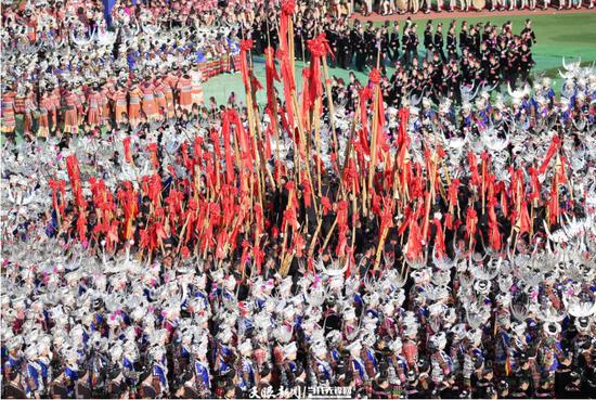 雷山苗年非遗展演。王纯亮 摄