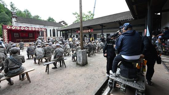 《伟大的长征》剧组拍摄现场 《伟大的长征》剧组拍摄现场