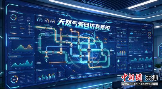 图为天然气管网在线仿真系统。（国家管网集团研究总院供图）