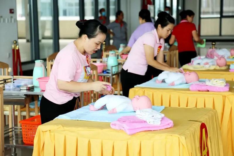 ▲图为育婴项目比赛现场（资料图片）