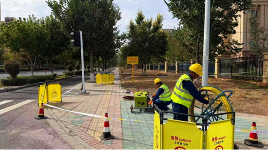 新疆乌鲁木齐市大温差能源站通信工程施工现场。