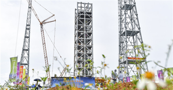 Construction of 2nd launch pad at Hainan commercial spacecraft launch site completed