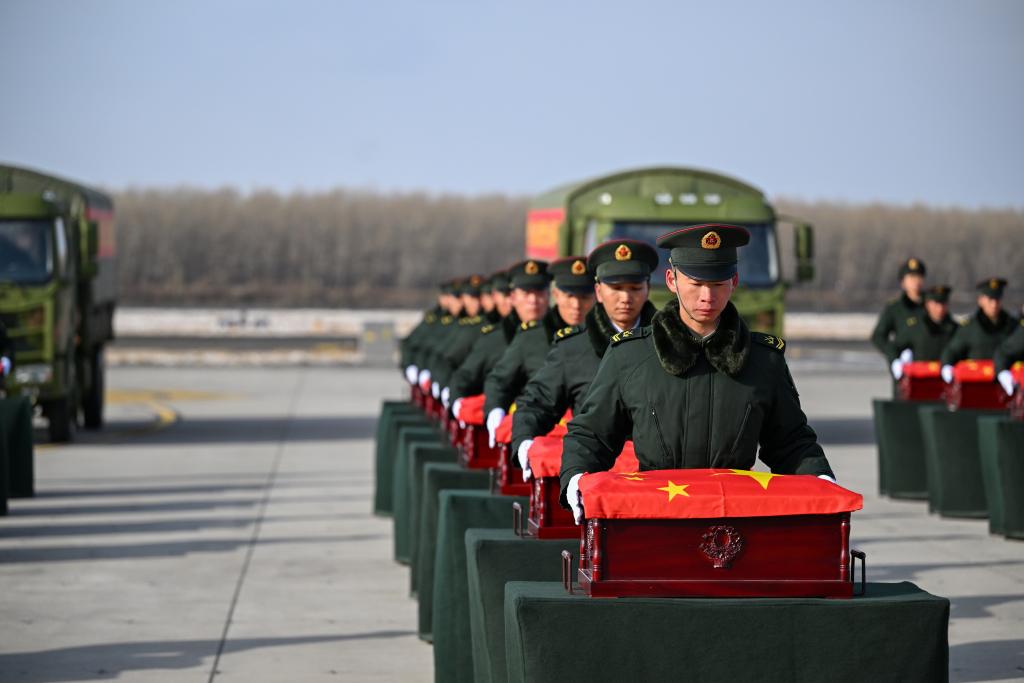 Remains of 43 Chinese martyrs in Korean War back to homeland from ROK