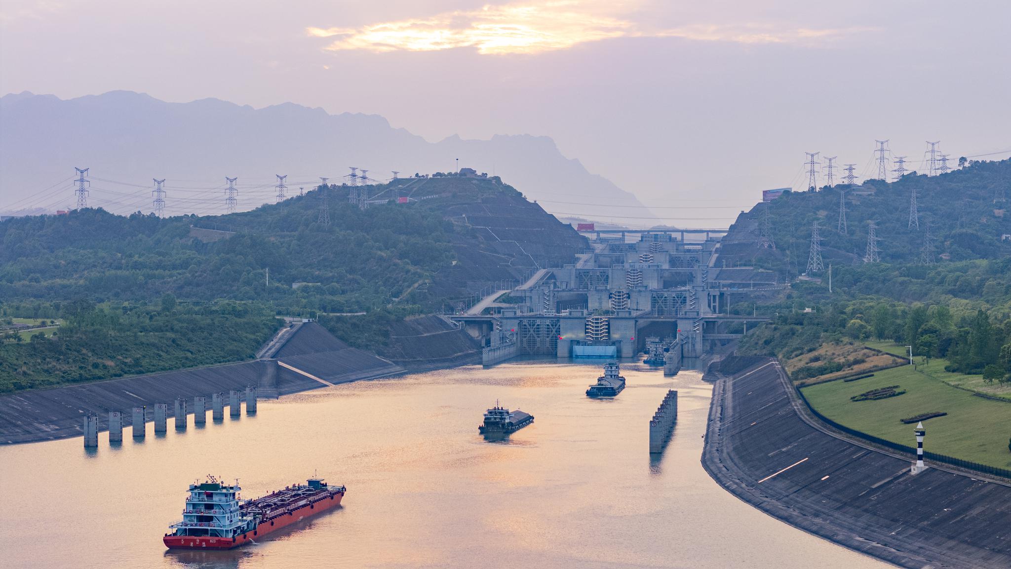 Three Gorges Ship Lock marks 22 years of operation, handles over 2.24 billion metric tons of cargo