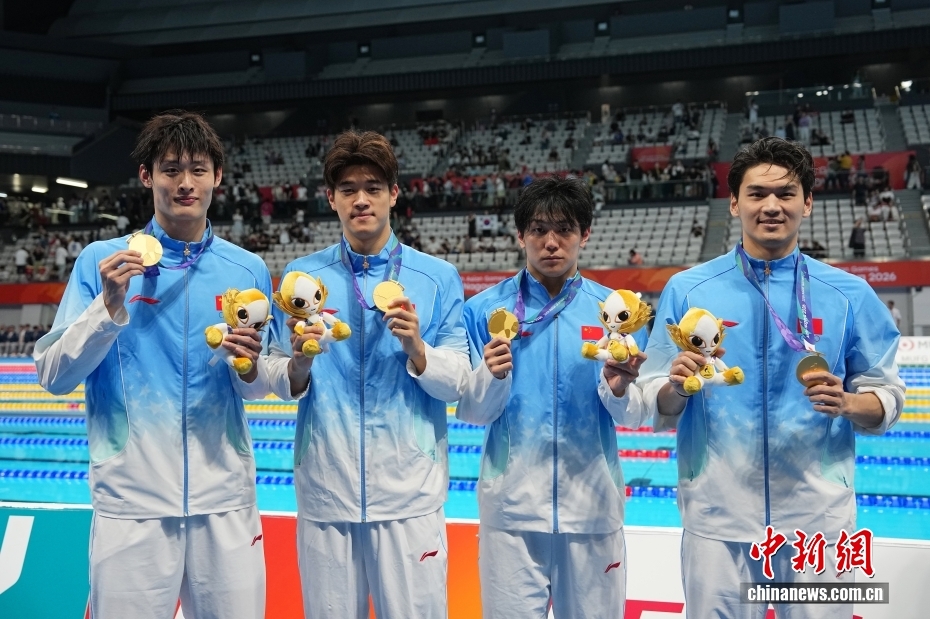 China wins men's 4x100m medley relay gold at Aichi-Nagoya Asian Games