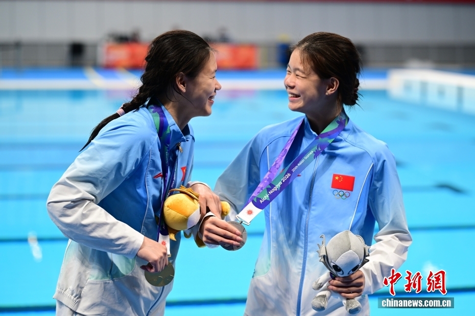 China sweeps gold and silver in women's 1m springboard diving at Aichi-Nagoya Asian Games