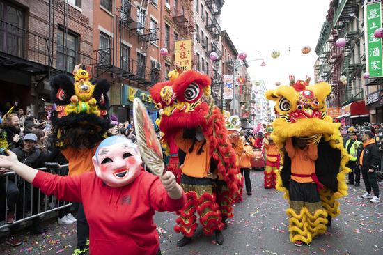 New York Chinatown celebrates Chinese New Year with parade