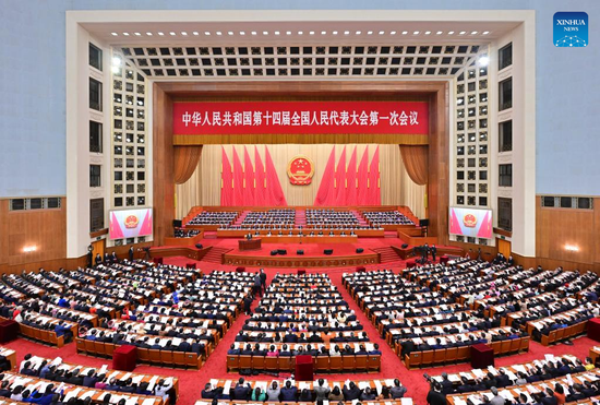 China's national legislature holds 2nd plenary meeting of annual session