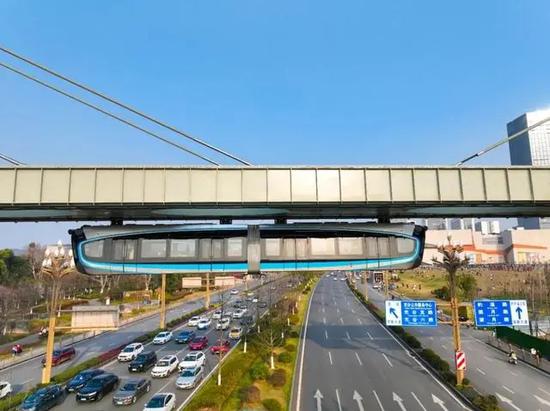 Netizens amazed by Futuristic 'sky train' in Wuhan