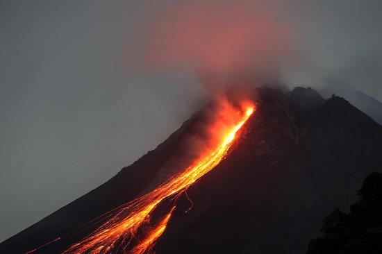 Mount Merapi erupts in Indonesia