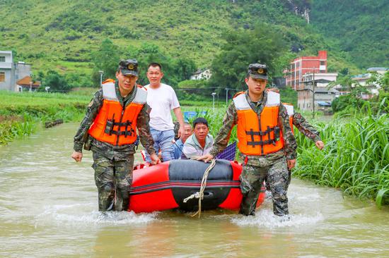 Rescue and relief efforts underway in rain-ravaged Guangxi