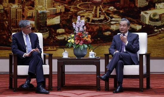 China's top diplomat Wang Yi meets representatives from the National Committee on US-China Relations in Beijing on June 26, 2023. (Photo/China's Ministry of Foreign Affairs.)