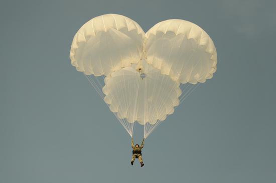 Special operation soldiers conduct parachute training
