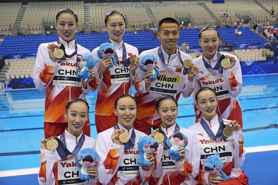 China claims first team acrobatic title at Aquatics worlds