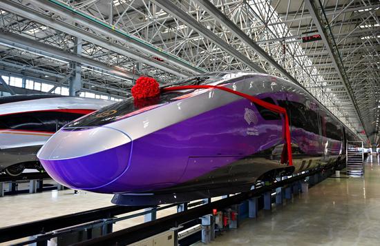 Hangzhou Asian Games themed Fuxing high-speed train unveiled in Changchun