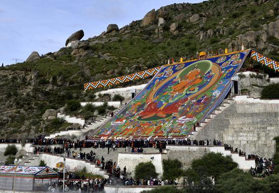 Tibetans celebrate Shoton Festival in Lhasa