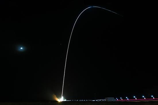 A Long March-4C carrier rocket carrying Yaogan-33 03 satellite blasts off from the Jiuquan Satellite Launch Center in Northwest China at 2:14 a.m. Beijing Time, Sept. 6, 2023. (Photo/China News Service)