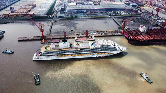 China's first home-built cruise liner completes second trial run