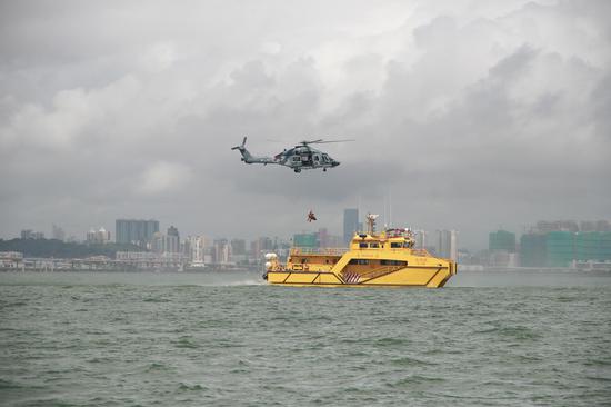 Unmanned vessel joins maritime rescue in Mainland, HK, Macao joint drill