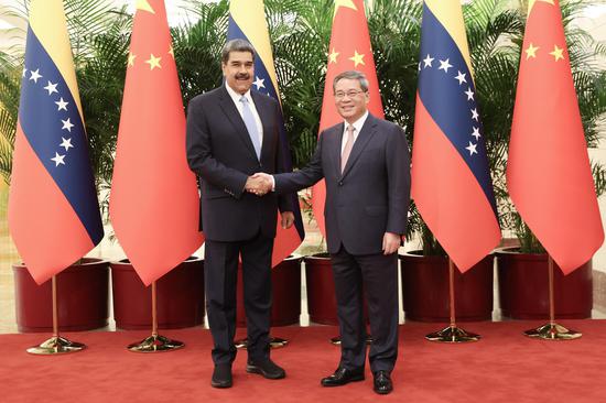 Chinese premier meets with Venezuelan president
