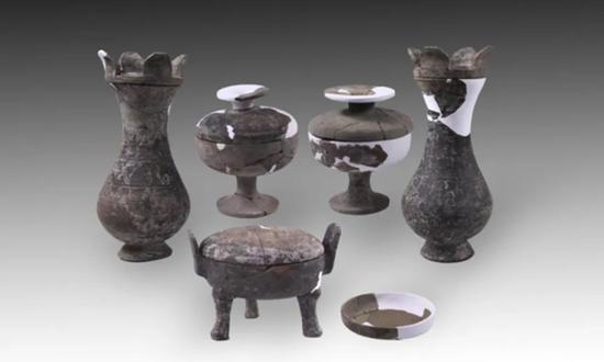 Discovered relics in North China's Shanxi Province (Photo/Courtesy of CCTV.com)
