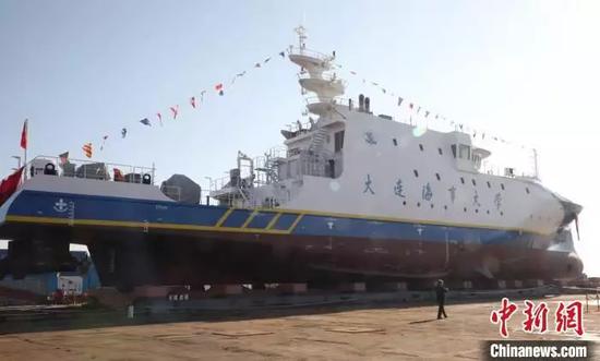 World's first research and training ship with remote control and autonomous navigation capabilities launched in NE China