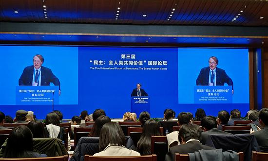 The<strong></strong> Third International Forum on Democracy: The Shared Human Values is held in Beijing on March 20, 2024. (Photo: Qian Jiayin/GT)