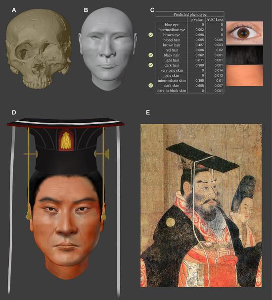 Appearance of Chinese emperor from 1,500 years ago revealed