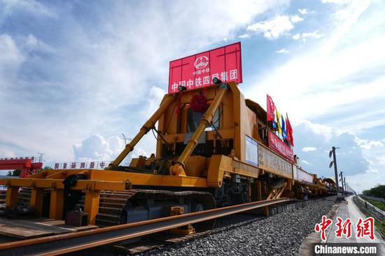 China's northernmost high-speed railway starts laying track