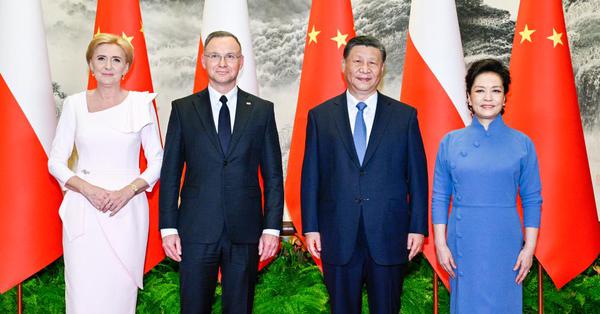 Chinese President Xi Jinping meets Polish President Andrzej Duda in Beijing