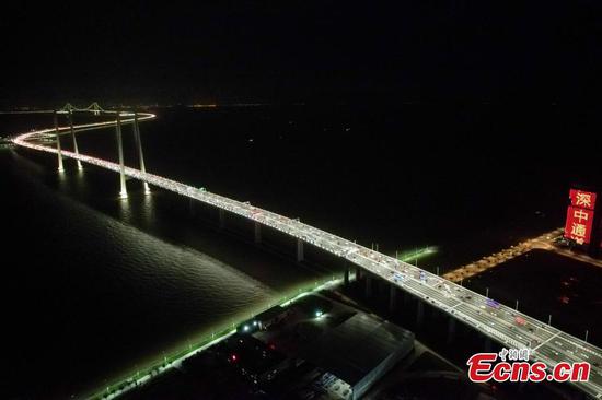 China's latest mega cross-sea link opens to traffic