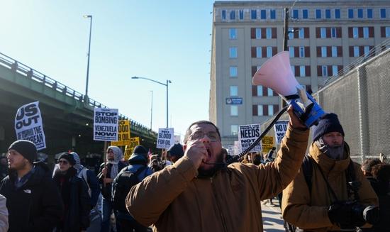 Protest held in New York against U.S. military strikes on Venezuela