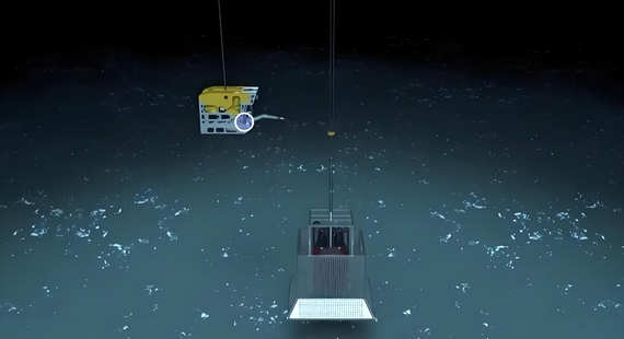 China’s first robot capable of 3D drilling and monitoring within deep-sea strata in the South China Sea. (Photo / Screenshot from CCTV)