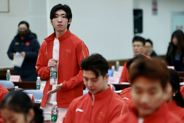 Short track speed skater Lin Xiaojun will represent China at the upcoming 2026 Milano-Cortina Winter Olympic Games. (Photo by Wei Xiaohao/China Daily)