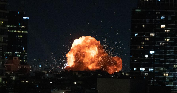 Explosion seen in downtown Tel Aviv of Israel