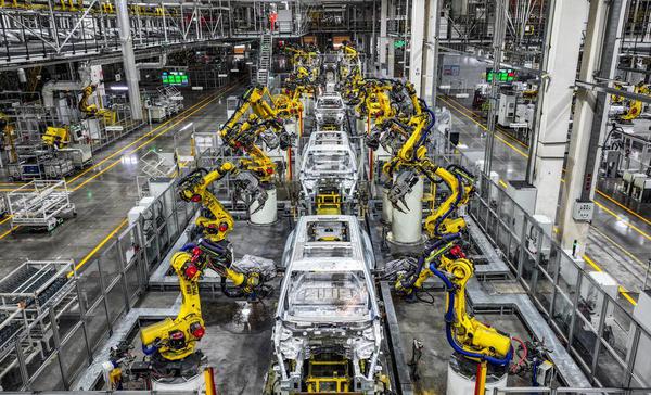 A drone photo shows the automated production at the Seres Super Factory in Liangjiang New Area, southwest China's Chongqing, Sept. 19, 2025. (Xinhua/Wang Quanchao)