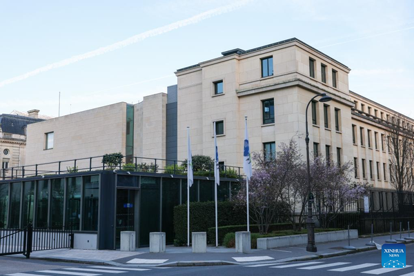 This photo taken on March 15, 2026 shows the headquarters of the Organisation for Economic Co-operation and Development (OECD) in Paris, France. The Chinese and U.S. delegations convened on Sunday morning for talks on economic and trade issues. (Xinhua/Wu Huiwo)